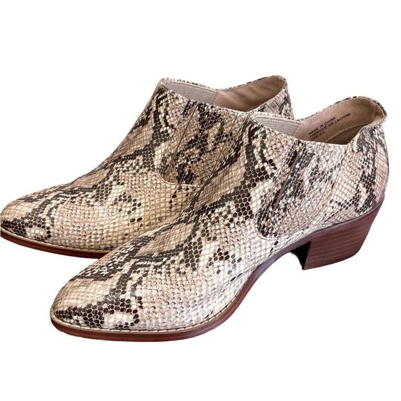 ANTHROPOLOGIE Marion Python Snakeskin Ankle Boots - Picture 10 of 12